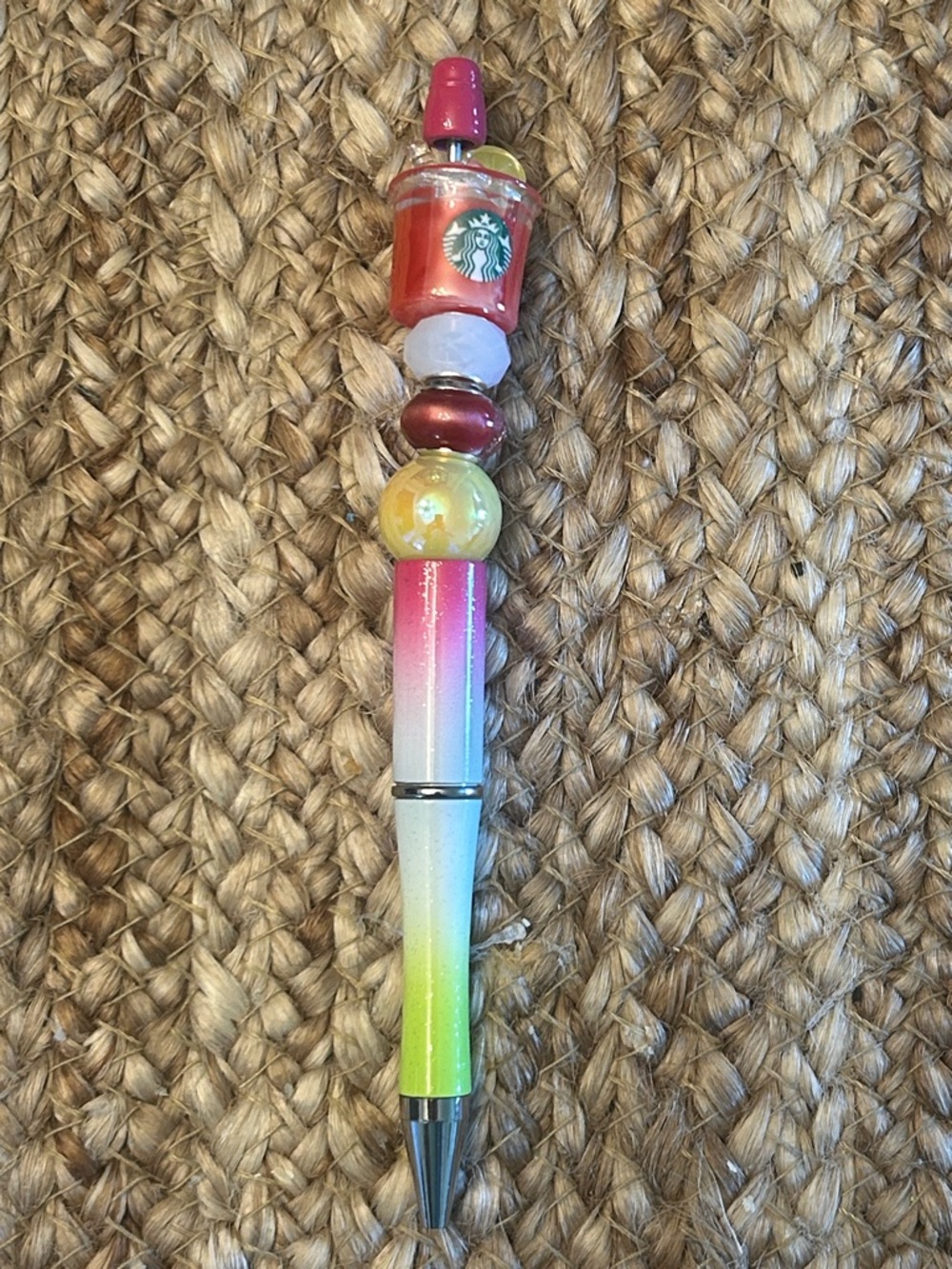 Starbucks refresher ombré beadable pen